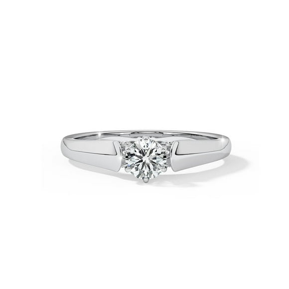 Round Cut Solitaire Moissanite Women Ring & 925 Purity Silver Ring
