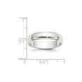thumbnail image 4 of Auriga Fine Jewelry 14K White Gold 5mm Lightweight Half Round Women's Wedding Band Size 8.5, 4 of 5