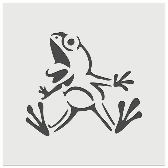 Frog Leaping from Shock and Surprise DIY Cookie Wall Craft Stencil - 5.5 Inch