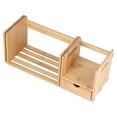 thumbnail image 4 of Desktop Bookshelf, Durable Lightweight Extendable Bamboo Desk Organizer Easy To Install   For Home For Bedroom For Office, 4 of 8