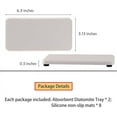 thumbnail image 5 of 2 Pcs Water Absorbing Stone Trays, Kitchen/Bathroom Sink Soap Dish, Diatomite Tray Used for Hand Soap & Cosmetic Bottles in The Modern Home, 3.15" W x 6.3" L, Dark Gray, 5 of 10