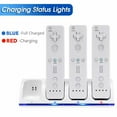 Wii Remote Controller Charger, 4 in 1 Wii Charging Dock Station with 4PCS 2800mAh Rechargeable