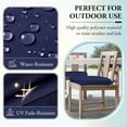 thumbnail image 6 of Panpaddle Outdoor Seat Pads Seat Cushions 4-Piece Solid Waterproof Patio Seat Chair Cushions 17"X16"X2" Rounded Square Patio Cushions, Navy Blue, Set of 4, 6 of 10