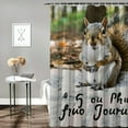 thumbnail image 2 of Autua Squirrel Shower Curtain Set Chic Modern Bathroom Decor with Hooks, Premium Polyester Fabric, Waterproof, Vibrant HD Print, Easy Installation, Machine Washable 36"x72, 2 of 7