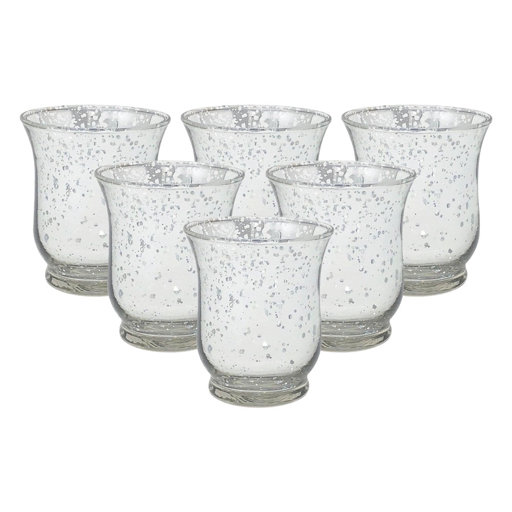 Perfect Condition Set of Three Candlestick Votives Clear Pressed Glass