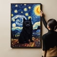 thumbnail image 4 of Schipperke Dog Art Starry Night Paintings Van Gogh - Inspired Canvas - Contemporary Abstract Modern Dog Wall Décor - Dog Painting Canvas Canvas, 4 of 4
