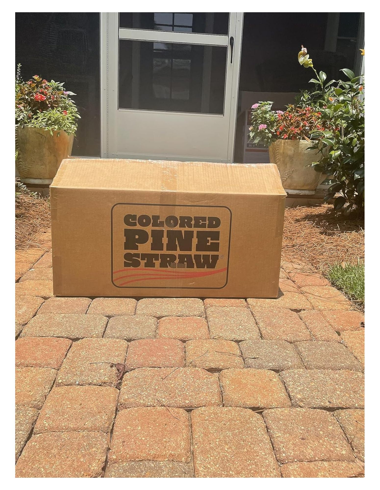Premium Square Pine Straw Bale: Easy to Spread & Handle | Good Quality Long Needles | 65-70 Sq. Ft. Coverage | Ideal for Gardening, Landscaping, & Decoration