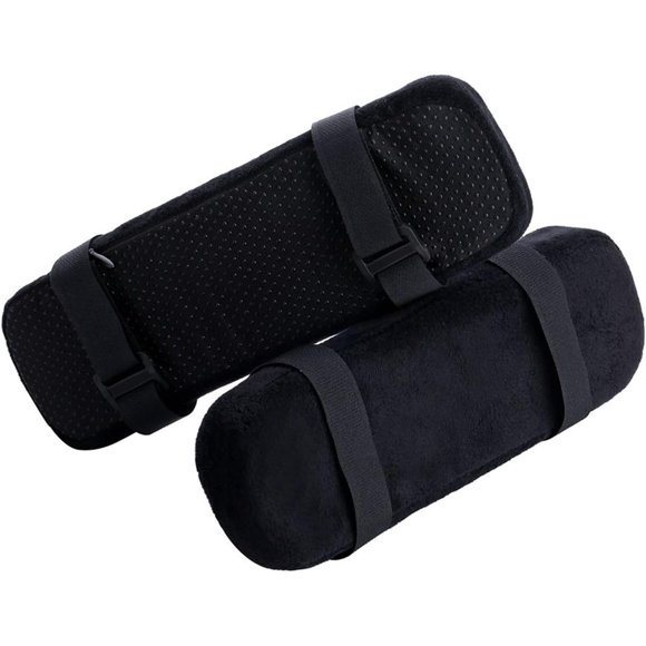 Yazoeia Office Chair arm Covers-Wheelchair Armrest Pads,Memory Foam Cushion Arm Rest Pad Covers Suitable for Gaming Chairs,for Elbows Ergonomic Armrest Pillow Pads for Desk Chair (Black,