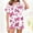 Pink-B, variant on Uaswgudfs Women's Valentine's Day Pajama Set - Short Sleeve & Shorts Loungewear with Cute Heart Print, Collar & Pocket, Comfortable Printed Sleepwear Outfit for Women