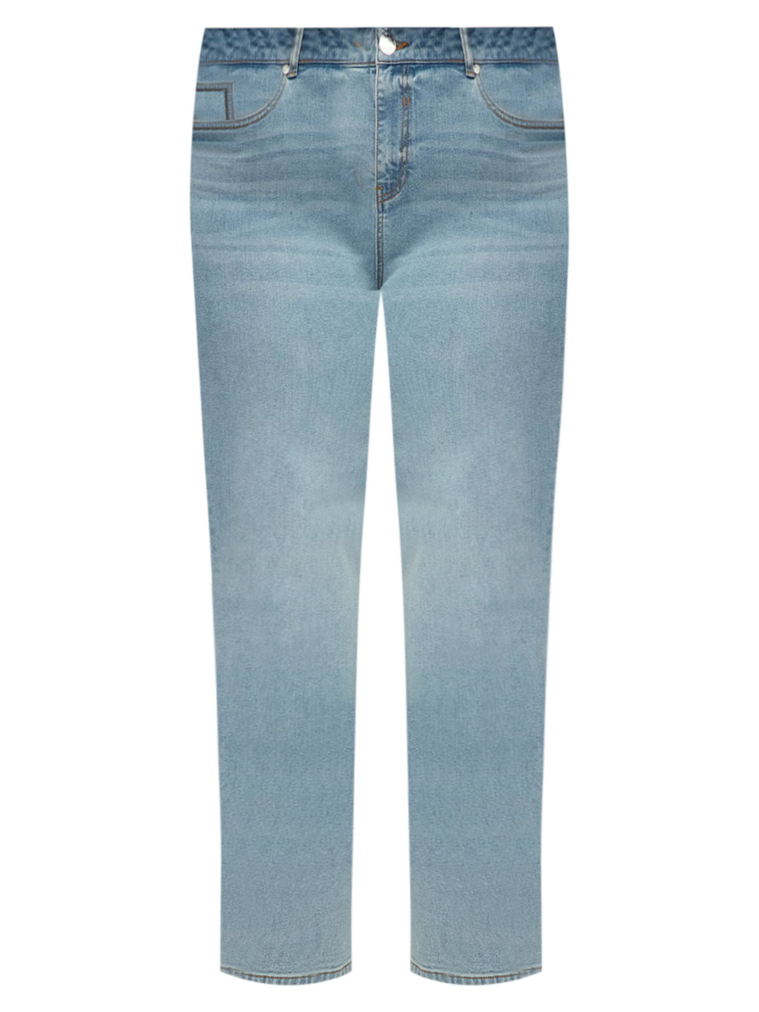 ELOQUII Elements Women's Plus Size Straight Leg Jean With Slit