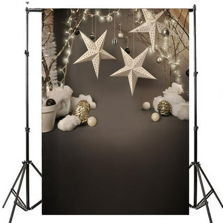 Image of MOHome 5x7ft Photography Background Noel Christmas Star Computer Printed Photographic-Background Newborn Children Photography Backdrops for Photo Studio