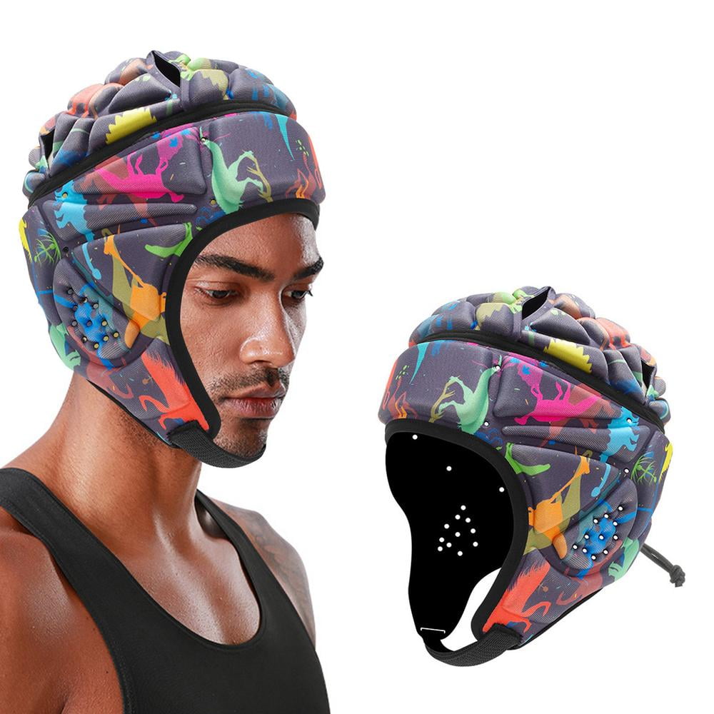 1PC Soft Shell Flag Football Helmet 7v7 Rugby Helmet Scrum Cap Soccer Padded Headgear Adjustable Head Protector For Adults-Blue | SHEIN