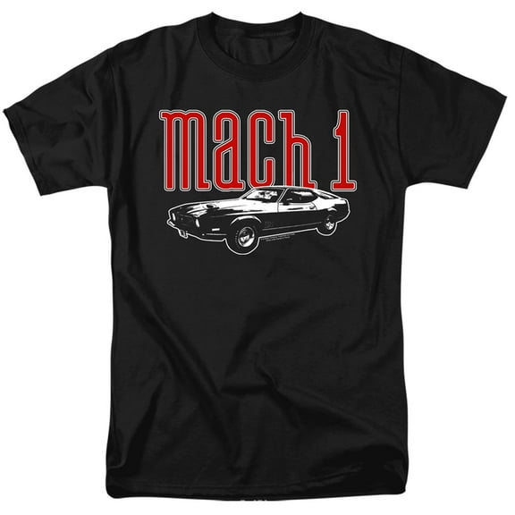 Ford Mustang Mach 1 S/S Adult 18/1 T-Shirt Black
