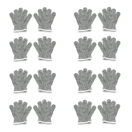 

HTTMT- XXS 6-8yr Kid 8Pair (16 Gloves) Cut-Resistant Stretch Gloves Safety Cuts Level 5 Protection In/Outdoor