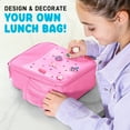 thumbnail image 3 of Fit + Fresh Charm Insulated Lunch Bag For Kids, Boys+Girls With Shoe Charm Slots, Pink, 3 of 6
