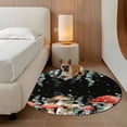 thumbnail image 2 of Mushroom Round Area Rug 6Ft Washable Circle Rugs for Bathroom Office, Watercolor Botanical Sage Green Eucalyptus Leaves Non-Slip Carpet Floor Mats Indoor Outdoor Carpet Runner Aesthetic Home Decor, 2 of 8
