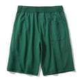 thumbnail image 3 of hopeusnice Men's Pants Pockets Cotton Linen Sweat Shorts Elastic Waist Drawstring Lounge Shorts Summer Casual Beach Solid Color Shorts Workout Activewear Pants Green XL, 3 of 3