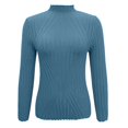 thumbnail image 4 of JJHGVB Thermal Turtleneck Long Sleeve Sweaters for Women Fitted Shirts for Women Womens Sweaters Winter Womens Basic Tank Tops Winter Sweaters for Women Sweater Women Blue XL, 4 of 6