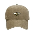 thumbnail image 4 of hengsof Vintage Washed Baseball Cap with Floral Bee Embroidery, Adjustable Baseball Cap for Men Women, 4 of 5