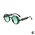 thumbnail image 2 of SSKFHGI Green Round Frame Punk Sunglasses Retro Avant-Garde Trend Women And Men Colorful Hollow Spring Legs European And American Sunglasses, 2 of 8
