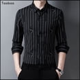 thumbnail image 2 of Taoboo 2022 Nueva camisa a rayas estilo Costa Oeste para hombre, moda de negocios, corte entallado, ropa informal para hombre, camisas de primera calidad para hombres, 2 of 4