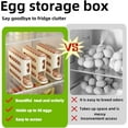 thumbnail image 4 of Egg Holder for Fridge, Egg container for refrigerator, Space-Saving Automatic Rolling Eggs Dispenser, 4 Tiers Fridge Egg Rack for Refrigerator Holds up to 30 pcs, 4 of 9