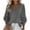 Gray, variant on Womens Long Sleeve V Neck Sweaters Fall Casual Classic Soft Loose Fit Basic Pullover Jumper Top Brown XXL