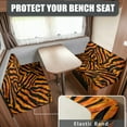 thumbnail image 2 of Yuyamidu Tiger Stripe RV Dinette Cushion Covers 2 Pack Stretch RV Dinette Cushion Slipcover Soft Camper Couch Covers Removable Furniture Protector for RV Camper, 2 of 7