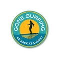 thumbnail image 2 of Gone Surfing Sunset Novelty Sign, Metal Wall Decor - 12" Round, 2 of 4