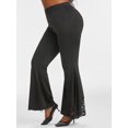 thumbnail image 1 of Pantalones Acampanados Inserto Encaje Rosegal Pantalones de talla grande, 1 of 5