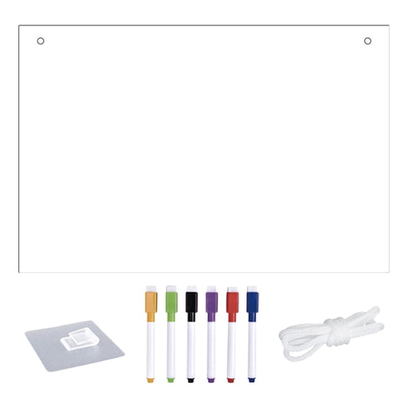 PENIKOKO Modern Clear Acrylic Dry Erase Board Wall Mounted with Reusable, Easy to Clean - 1 Set