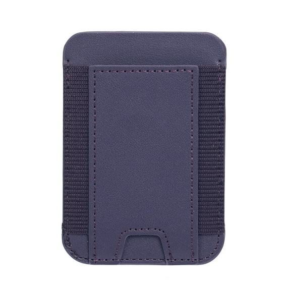 Frusde Magnetic Card Wallet Holder Compatible with MagSafe, Mag-Safe Leather Wallet Compatible with iPhone 14/13/12 Series-Dark Purple
