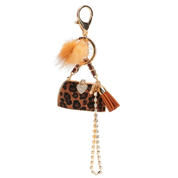 Plush Key RingKey Chain Leopard Print Leopard Keychain Handbag Key Ring Seamless Integration