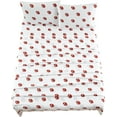 thumbnail image 4 of Chezmoi Collection 4-Piece Kids/Teens Sports Microfiber Sheet Set White Brown Football, Queen Size, 4 of 4