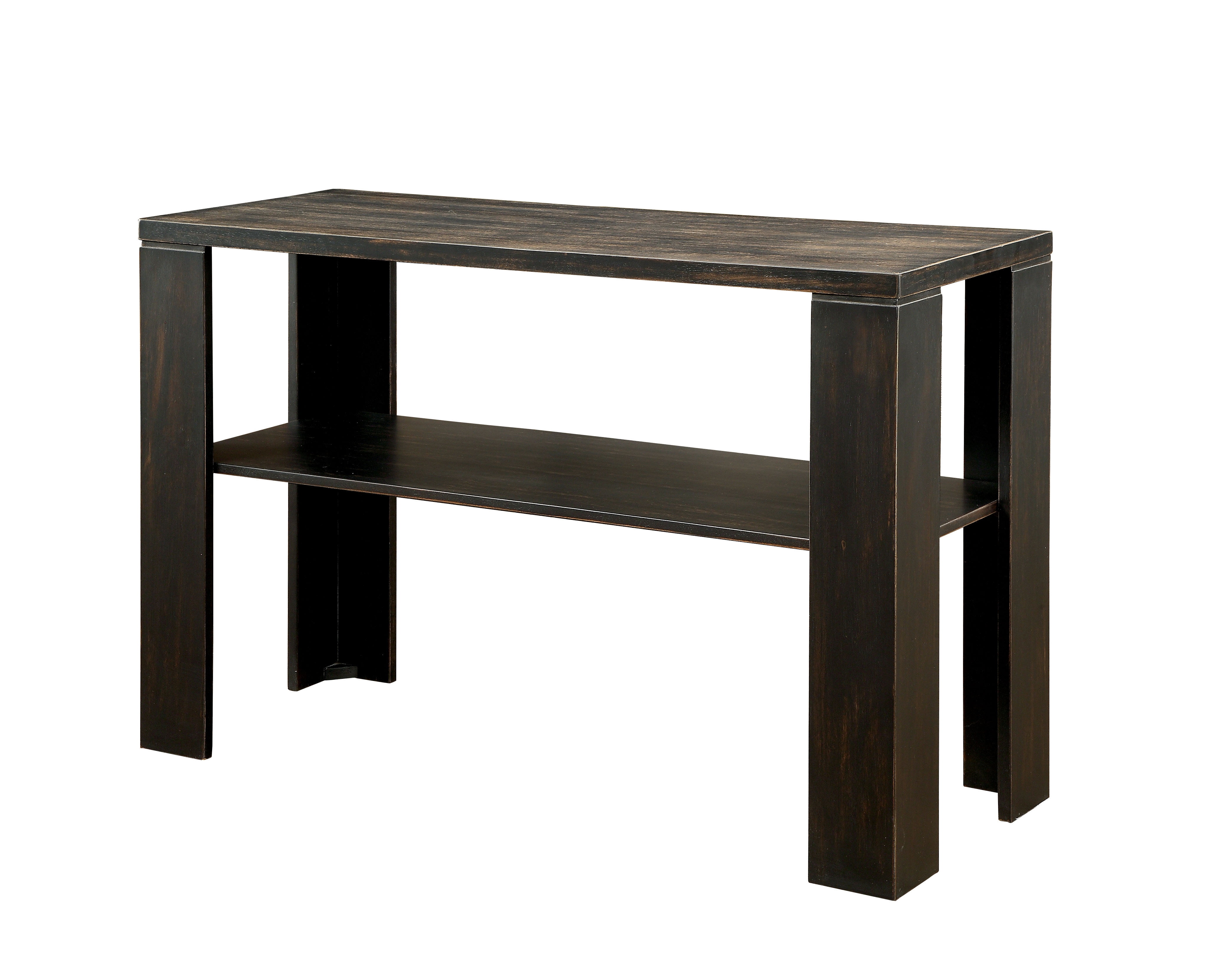 Furniture of America Kyson Transitional Sofa Table, Antique Black