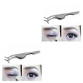 thumbnail image 2 of relayinert Stainless False Eyelash Extension Tweezer Mulfuction Auxiliary Clip Nipper 1pcs 2Set, 2 of 4