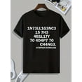 thumbnail image 2 of [Comfortable] Stephen Hawking Quote Men's White T-Shirt - Summer Casual Crew Neck, Short Sleeve with Geeky Numbers Print, 100% Polyester, Machine Washable, 2 of 6