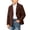 Brown, variant on Boys' Corduroy Blazer Long Sleeve Notched Lapel Button Front for School and Special Occasions Black 11-12 Years