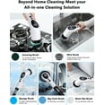 thumbnail image 6 of Baodeli Electric Spin Scrubber, Shower Scrubber with LED Display & 9 Replacement Brush Head, 3 Adjustable Speeds, Electric Cleaning Brush for Bathtub Grout Tile Floor(Black), 6 of 10