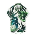 thumbnail image 4 of VBTAPA Mens Hawaiian Floral Shirt Short Sleeve Palm Tree Printed Button Down Shirts Summer Beach Vacation Tops Sales of Today Green XXXL, 4 of 7