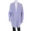 Pre-owned|Magaschoni Womens Open Front Knit Cardigan Sweater Purple Cashmere Size Large