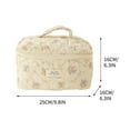 thumbnail image 2 of EWASWON 3 Pcs Cotton Quilted Makeup Bag Set Floral Cotton Cosmetic Bag Toiletry Travel Organizer Bag For Women Girls, 2 of 9
