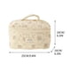 thumbnail image 2 of Juego de 3 bolsas de maquillaje acolchadas de algodón con diseño floral, neceser de viaje para mujeres y niñas, 2 of 9