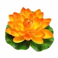 thumbnail image 2 of 9 Pcs Floating Artificial Lotus Realistic Lily Pads Foam Lotus False Petals Lotus Simulation for Plant Patio Koi Pond Pool Aquarium Home Garden Party Holiday Special Event Decorations, 7 Inch, 2 of 8