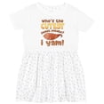 thumbnail image 3 of Inktastic Who's the Cutest Sweet Potato? I Yam Funny Thanksgiving Girls Toddler Dress, 3 of 5