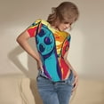 thumbnail image 3 of Balery Gaming Body de cuello redondo de manga corta para mujer Tops de manga corta Tops básicos-Large, 3 of 7