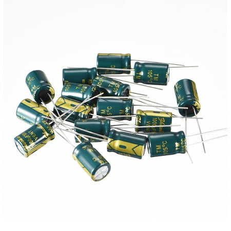 Aluminum Radial Electrolytic Capacitor 1000uF 10V Life 8 x 12mm 15pcs