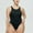 Black, variant on Plus Size Skinny Sexy Crew Neck Sleeveless Polyester Bodysuit,Women’S Racer Back Bodysuit Tank Tops Romper