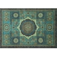 thumbnail image 1 of Ahgly Company Indoor Rectangle Oriental Light Blue Modern Area Rugs, 2' x 3', 1 of 4