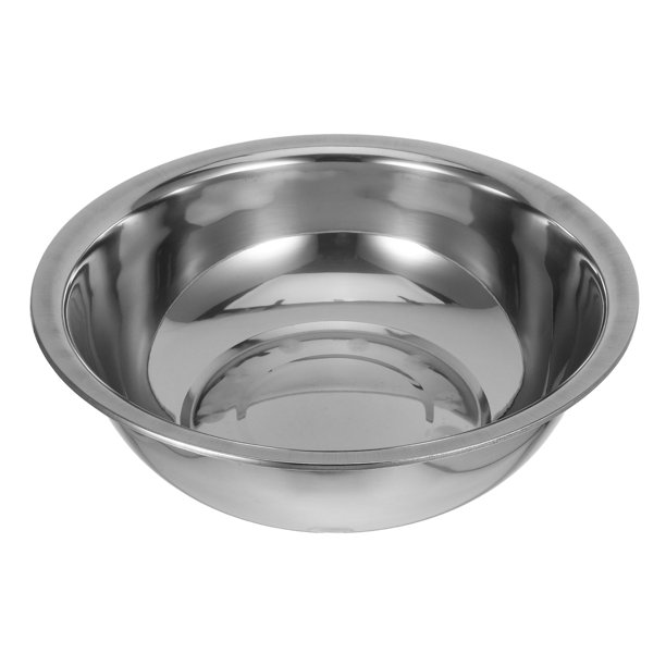 Cuenco grande de acero inoxidable para mezclar, de 32 cm, redondo, para ensaladas, sopas, verduras y frutas